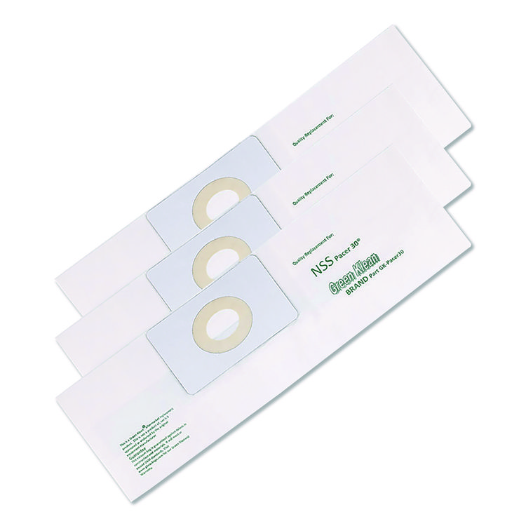 Green Klean Replacement Vacuum Bags, Fits NSS Pacer 30, 3/Pack (GRKPACER30P)