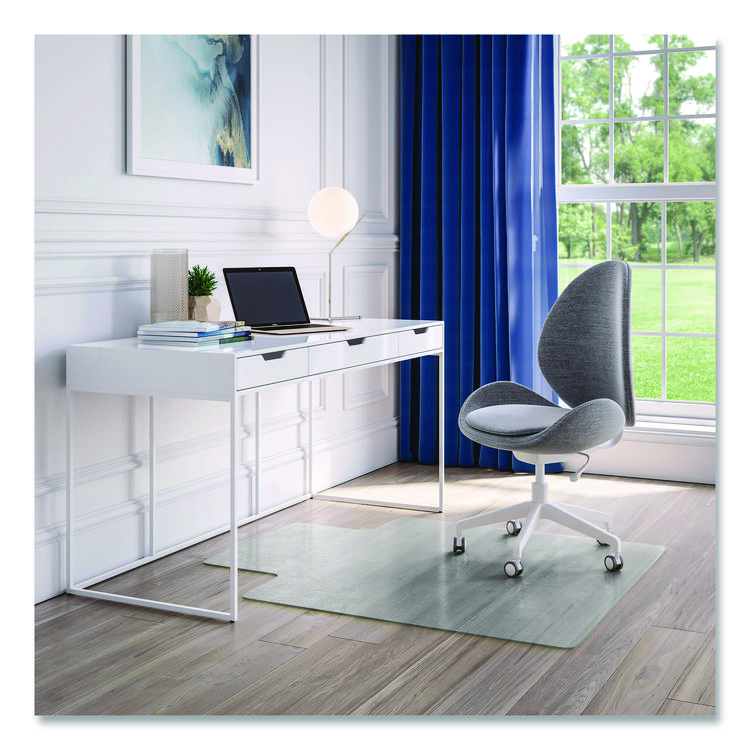 deflecto OceanMat Hard Floor Chair Mat, Lipped, 45 x 53, Clear (DEFCM2G232OCB)