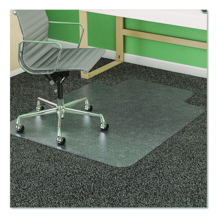deflecto SuperMat Frequent Use Chair Mat, Med Pile Carpet, Roll, 36 x 48, Lipped, Clear (DEFCM14113COM)
