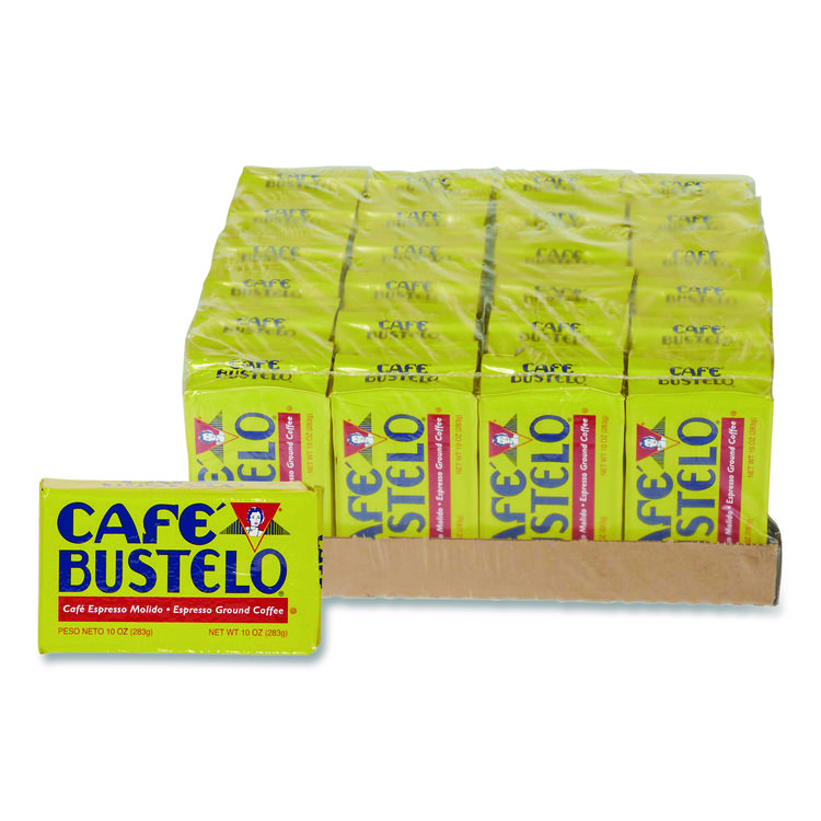 CafÃ© Bustelo Coffee Brick, Espresso, 10 oz Brick Pack, 24/Carton (FOL01720CT)