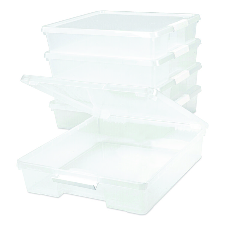Storex Project Box, 12" x 12", Clear, 5/Pack (STX63209U05C)
