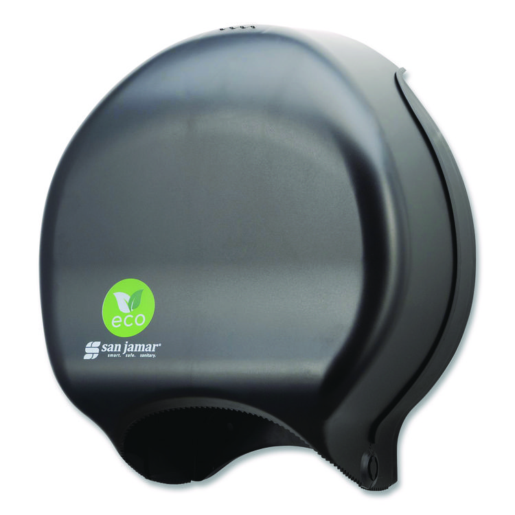 San Jamar Ecological Green Tissue Dispenser, 16.75 x 5.25 x 12.25, Black (SJMR2000REBK)