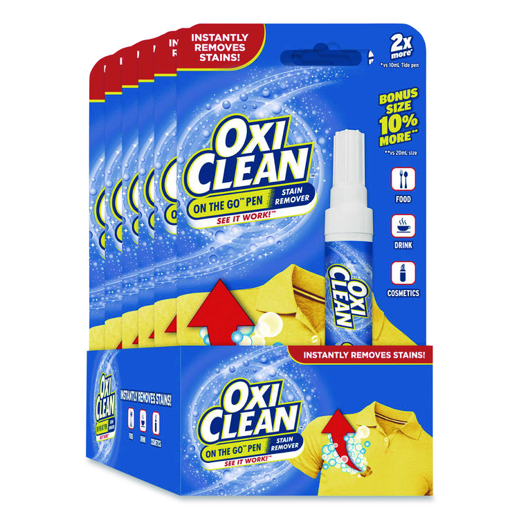 OxiClean On-the-Go Pen Stain Remover, Bonus Size, 22 mL, 6/Pack (CDC8057523564CT)