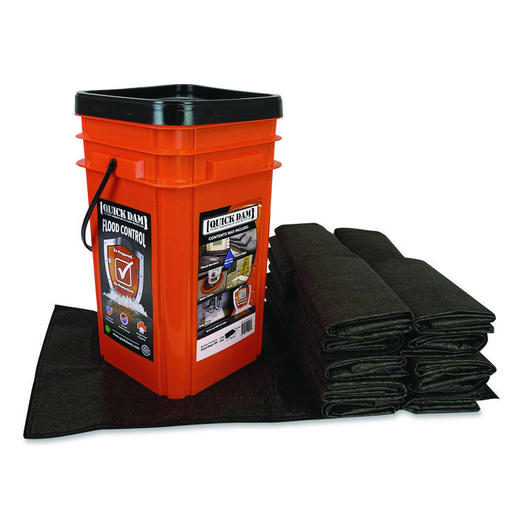 ABSORBENT SPECIALTY PRODUCTS Outdoor Grab and Go Bucket Kit, (1) Bucket, (20) Flood Bags (QKDQDGGFB20)