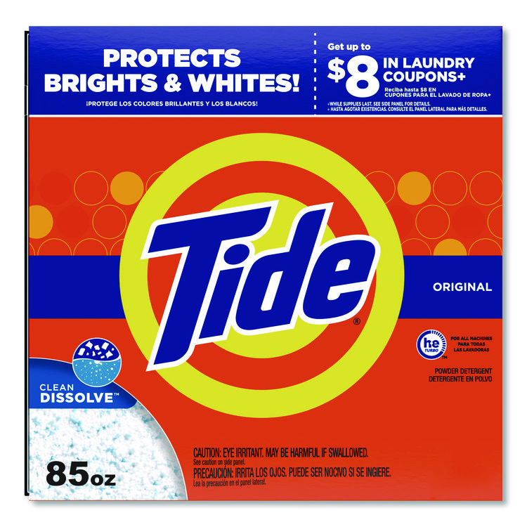 Tide HE Laundry Detergent, Original Scent, Powder, 85 oz Box, 3/Carton (PGC16668)