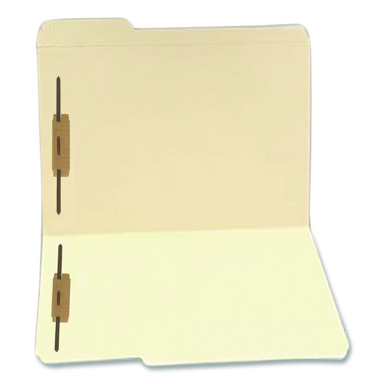 Medical Arts Press Heavy-Duty Top Tab Fastener Folders, 1/3 Cut, 0.75" Expansion, 2 Fasteners, Letter Size, Manila Exterior, 50/Box (MAQ52327)