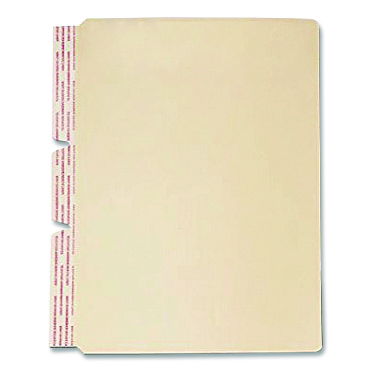 Medical Arts Press Standard Side-Flap Classification Folder Dividers, 1 Fastener, Letter Size, Manila, 100/Box (MAQ52411)
