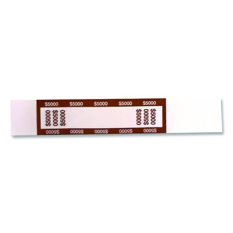 CONTROLTEK Currency Straps, $5,000, Self-Adhesive, 1,000/Pack (CNK560022)
