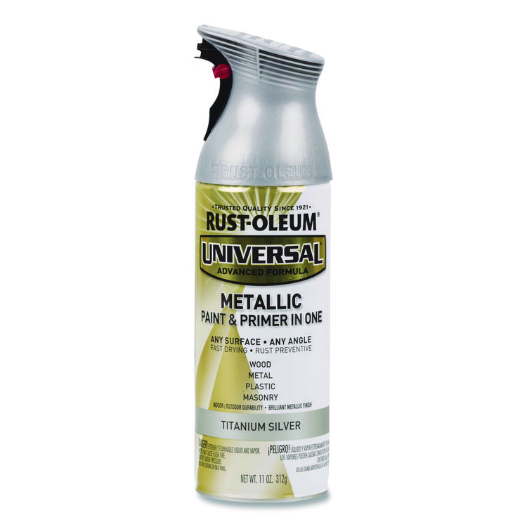 Rust-Oleum Universal Premium Spray Paint, Metallic Silver, 12 oz Aerosol Can (RST245220EA)