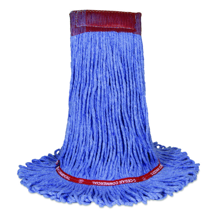 NEXSTEP COMMERCIAL PRODUCTS MaxiClean Loop-End Mop, Cotton/Synthetic, 24 oz, Blue (NCP97157)