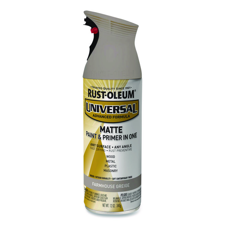 Rust-Oleum Universal Premium Spray Paint, Matte Greige, 12 oz Aerosol Can (RST376724EA)