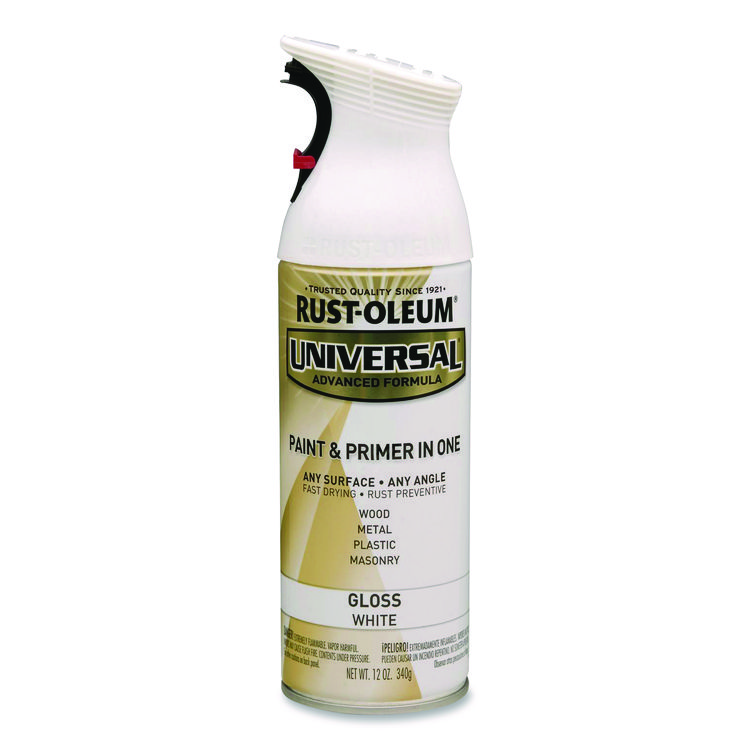 Rust-Oleum Universal Premium Spray Paint, Gloss White, 12 oz Aerosol Can (RST245199EA)