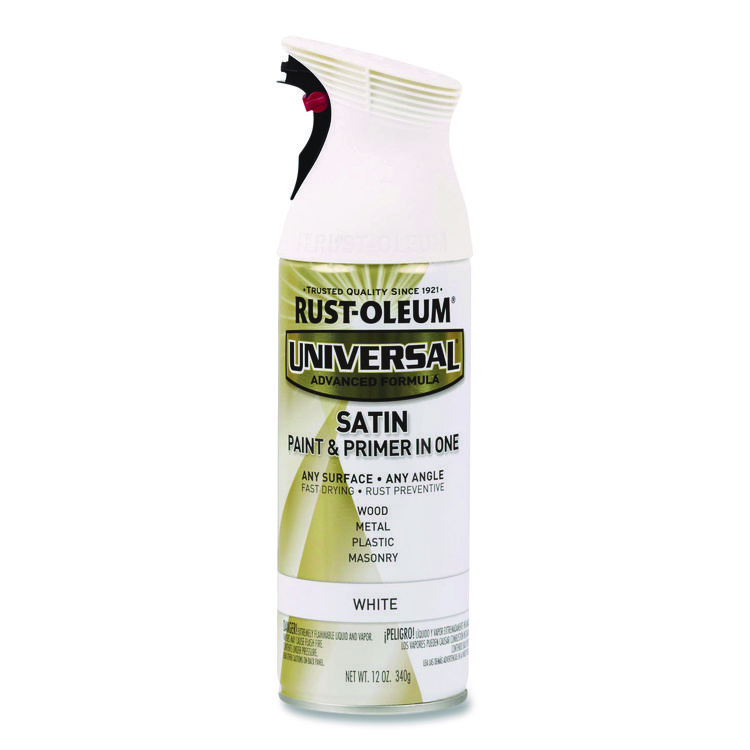 Rust-Oleum Universal Premium Spray Paint, Satin White, 12 oz Aerosol Can (RST245210EA)