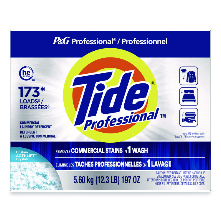 Tide Professional Commercial Powder Laundry Detergent, HE Compatible, 173 Loads, 197 oz Box (PGC14120)