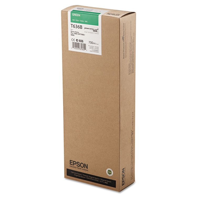 Epson T636B00 UltraChrome HDR Ink, Green (EPST636B00)
