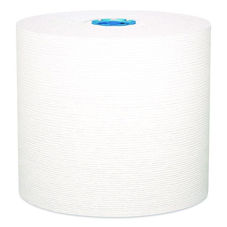 Kleenex Hard Roll Paper Towels with Premium Absorbency Pockets with Colored Core, Gray Core, 1-Ply, 7.5" x 700 ft, White, 6 Rolls/CT (KCC25639)