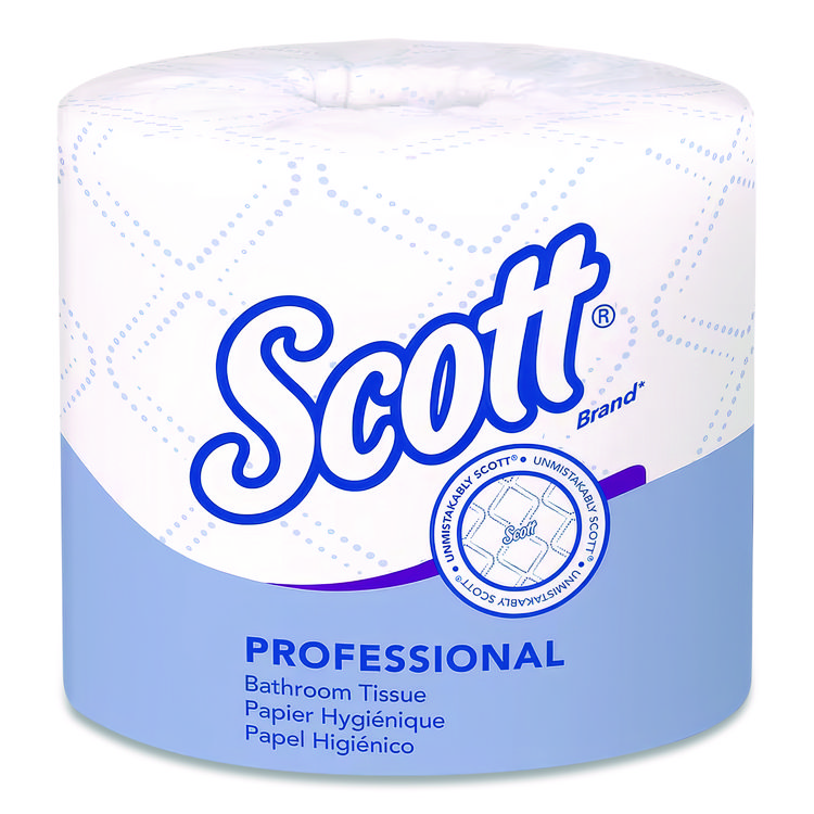 Scott Essential Standard Roll Bathroom Tissue, Septic Safe, 2-Ply, White, 550 Sheets/Roll, 40 Rolls/Carton (KCC48040)