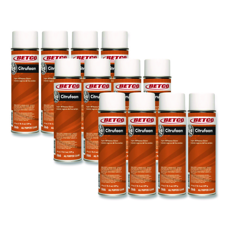 BETCO CORPORATION Citrufoam Cleaner/Degreaser, 19 oz Aerosol Can, 12/Carton (BET0662300)