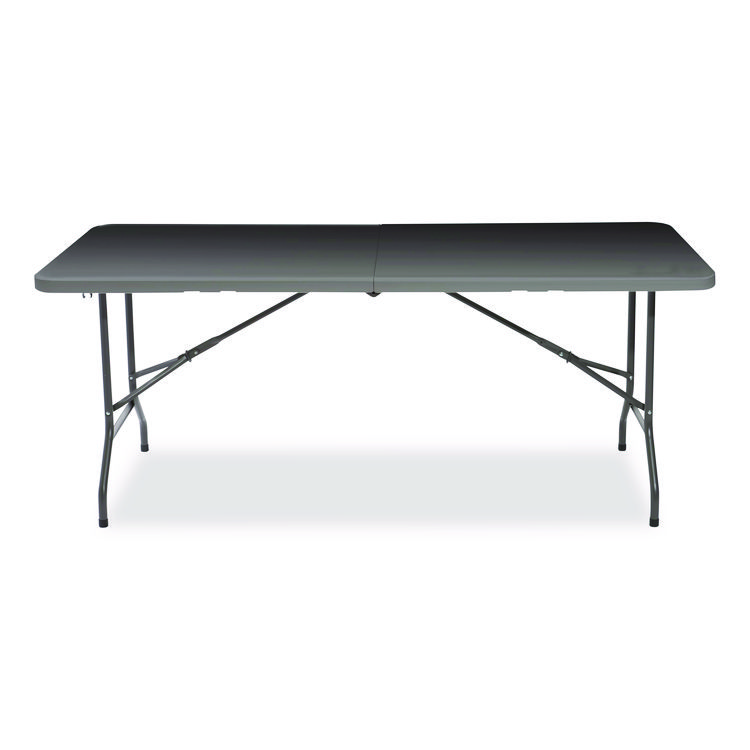 Iceberg IndestrucTable Classic Bi-Folding Table, Rectangular, 30" x 72" x 29", Charcoal (ICE65467)
