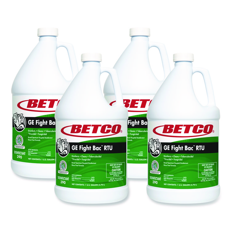 GE GE Fight Bac RTU Disinfectant, Fresh Scent, 1 gal Bottle, 4/Carton (BET3900400)