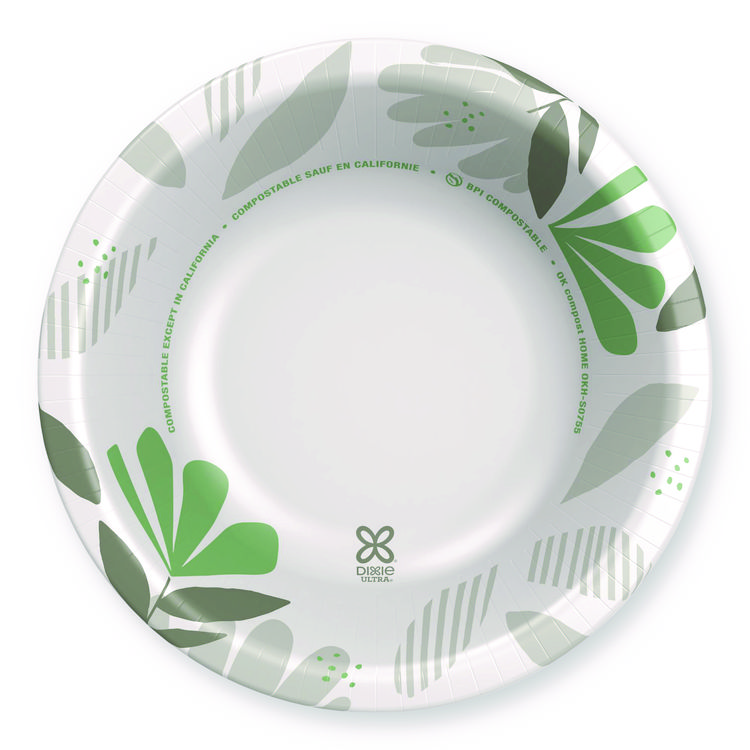 Dixie Pathways Heavyweight Paper Bowls, 20 oz, White/Green/Burgundy, 125/Pack (DXESX20PATHPK)