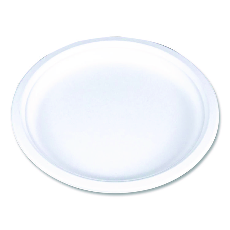 SCT ChampWare Molded Fiber Tableware, Molded Fiber Plate, 9" dia, White, 125 Plates/Sleeve, 4 Sleeves/Carton (SCH18140WPF)
