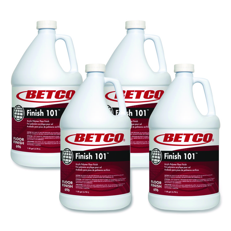 101 Finish 101 Floor Finish, 1 gal Bottle, 4/Carton (BET6960400)