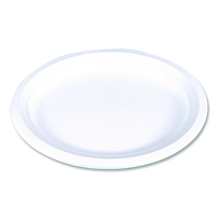 SCT ChampWare Molded Fiber Tableware, Molded Fiber Platter, 12.5" dia, White, 125 Plates/Sleeve, 4 Sleeves/Carton (SCH18560WPF)