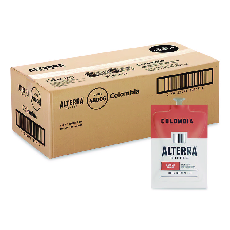 ALTERRA Coffee Freshpack Pods, Colombia, Medium Roast, 0.28 oz, 100/Carton (MDKMDRA180)