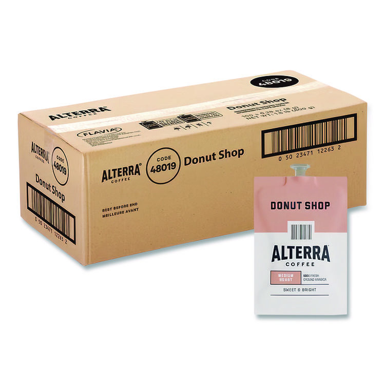 ALTERRA Coffee Freshpack Pods, Donut Shop Blend, Medium Roast, 0.28 oz, 100/Carton (MDKMDRA200)