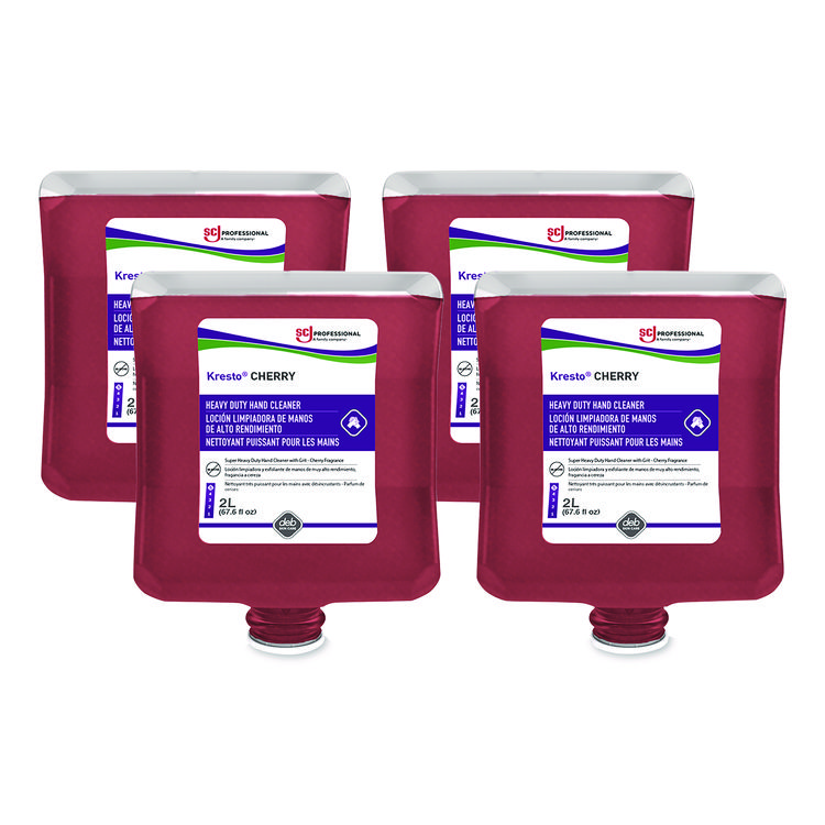 SC Johnson Professional Kresto Cherry Heavy Duty Hand Cleaner Manual Cartridge Refill, Cherry Scent, 2 L, 4/Carton (SJNKCH2LT)