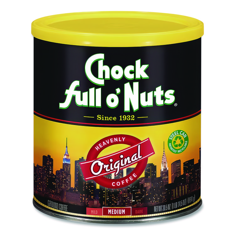 Chock full o'Nuts Original Blend Ground Coffee, 30.5 oz (OFXMZB13000)