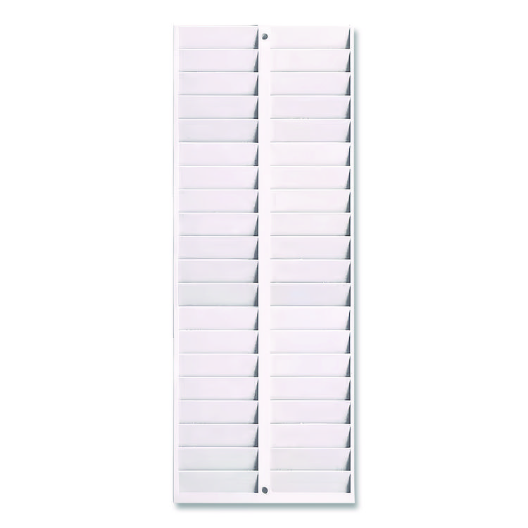 Pyramid Technologies Time Card Rack, 40 Pockets, Plastic, Light Gray (PTI5004)