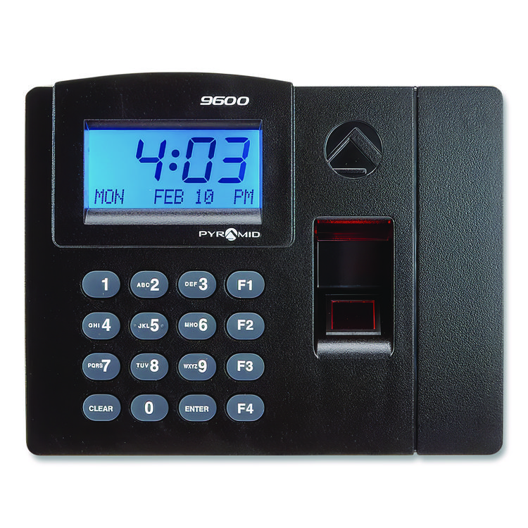 Pyramid Technologies TimeTrax Elite Biometric Time Clock, 50 Employees, Black (PTITTELITEEK)