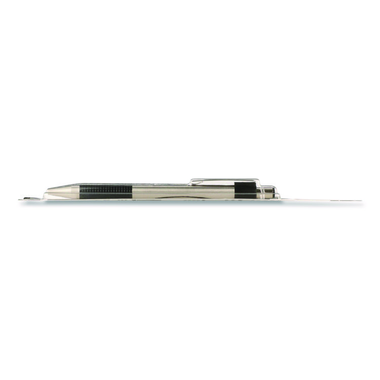 Zebra F-301 Ballpoint Pen, Retractable, Fine 0.7 mm, Black Ink, Stainless Steel/Black Barrel (ZEB27111)