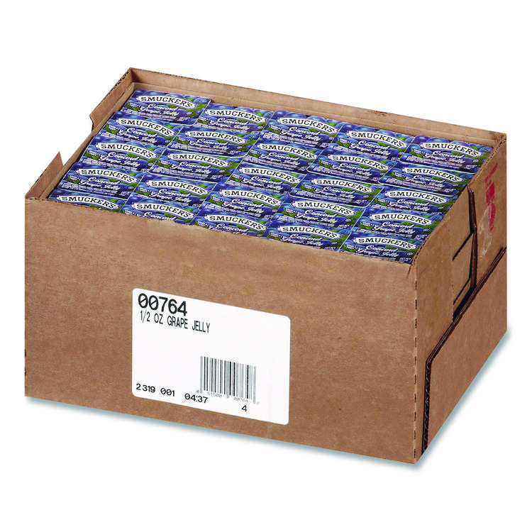 Smucker's Jelly/Jam Plastic Portion Control Cups, Grape, 0.5 oz Cup, 200/Carton (SMU00764)