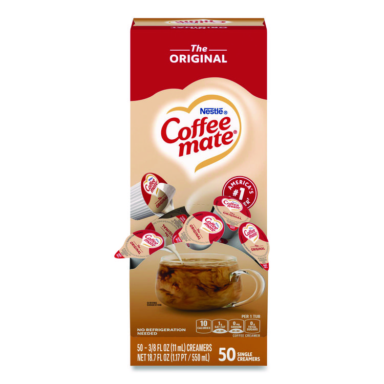 Coffee mate Liquid Coffee Creamer, Original, 0.38 oz Mini Cups, 50/Box (NES35110BX)