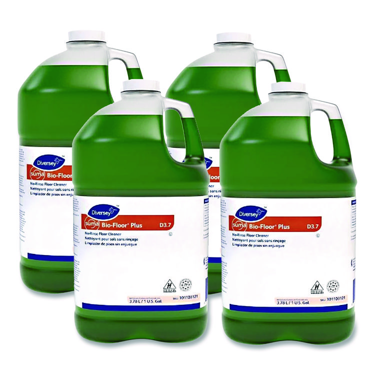 Diversey Suma Bio-Floor Cleaner, Unscented, Liquid, 1 gal, 4/Carton (DVO93163905)