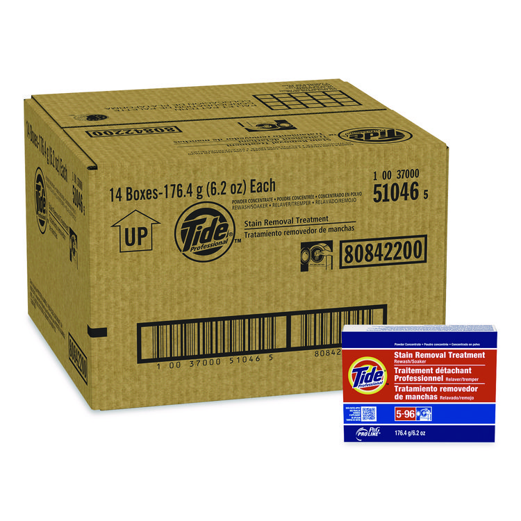 Tide Professional Stain Removal Treatment Powder, 6.2 oz Box, 14/Carton (PGC51046)