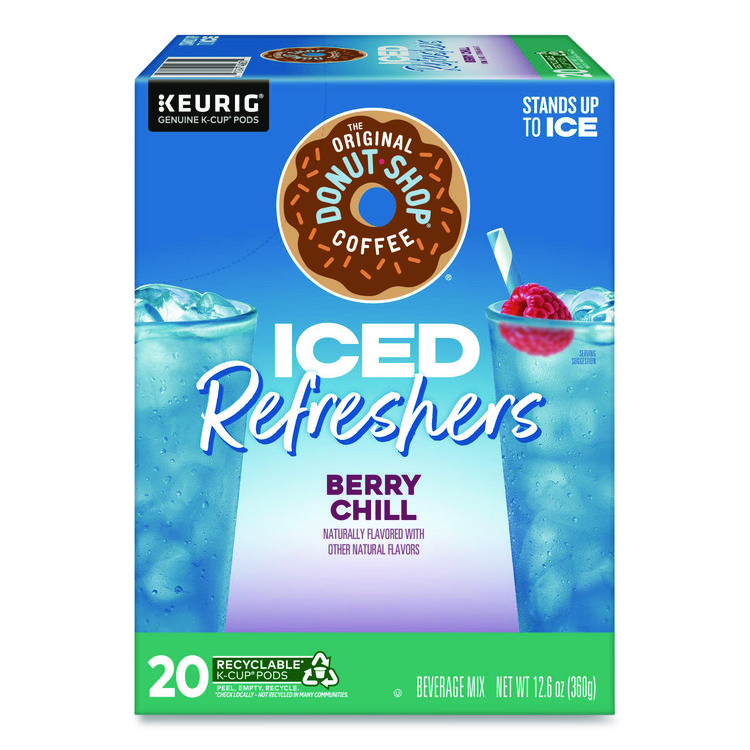 The Original Donut Shop ICED Refreshers K-Cup Pods, Berry Chill, 20/Box (GMT0631)