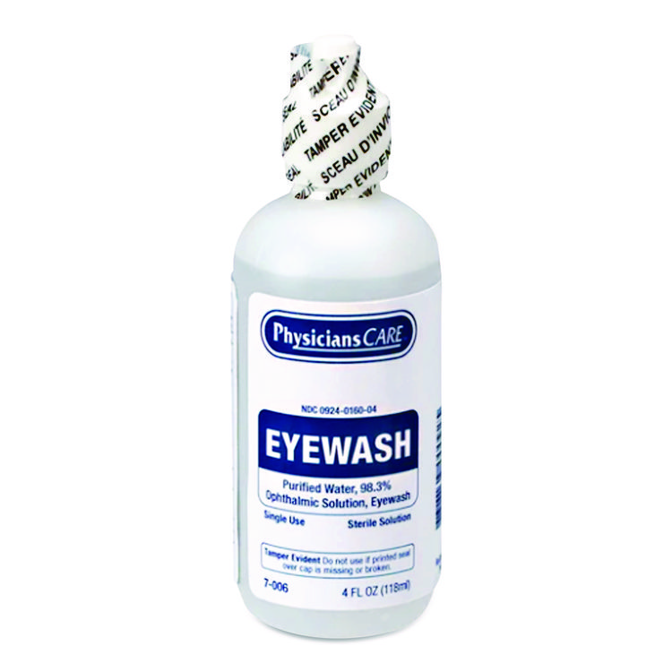 PhysiciansCare by First Aid Only First Aid Refill Components Disposable Eye Wash, 4 oz Bottle (FAO340204)