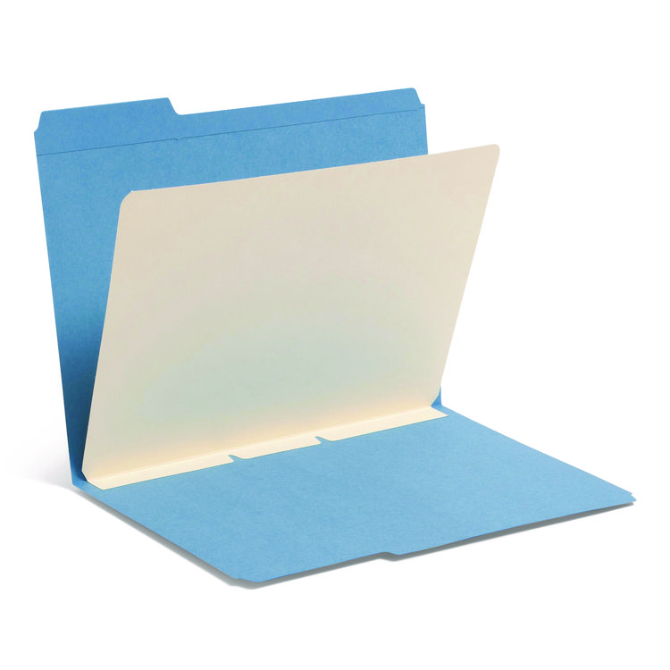 Smead Self-Adhesive Folder Dividers for Top/End Tab Folders, Prepunched for Fasteners, 1 Fastener, Letter Size, Manila, 100/Box (SMD68021)