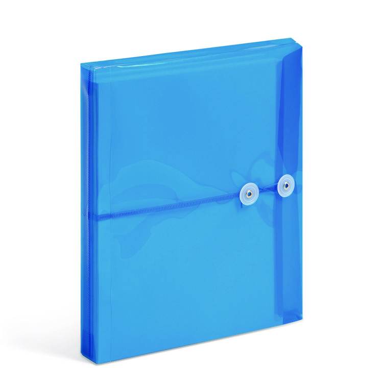 Smead Poly String and Button Interoffice Envelopes, Open-Side (Horizontal), 9.75 x 11.63, Transparent Blue, 5/Pack (SMD89522)