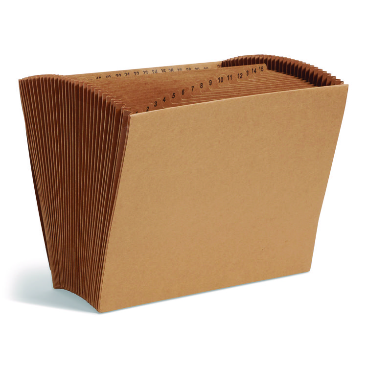 Smead Indexed Expanding Kraft Files, 31 Sections, Elastic Cord Closure, 1/15-Cut Tabs, Letter Size, Kraft (SMD70168)