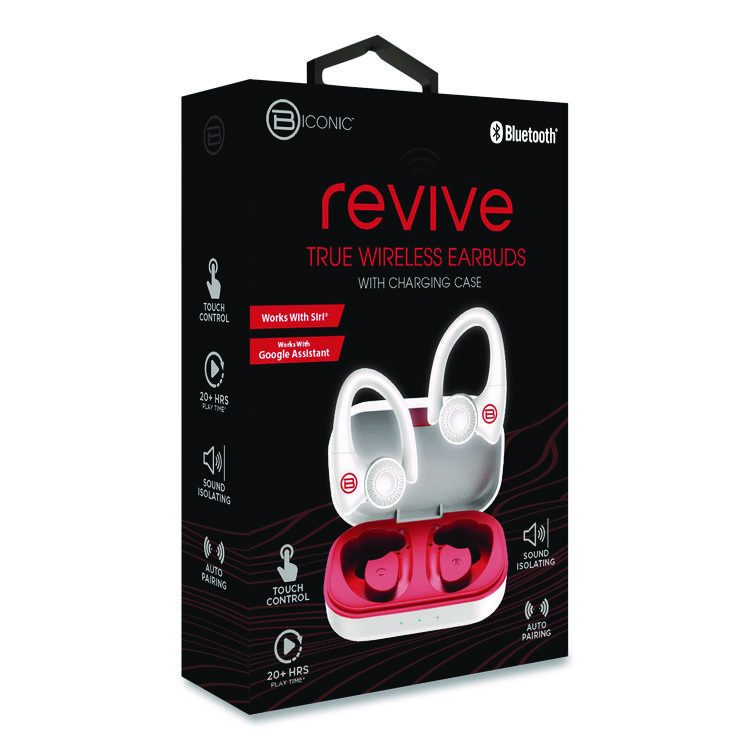 ByTech Bluetooth Sports Earbuds, White (BTHBCAUBE119WT)