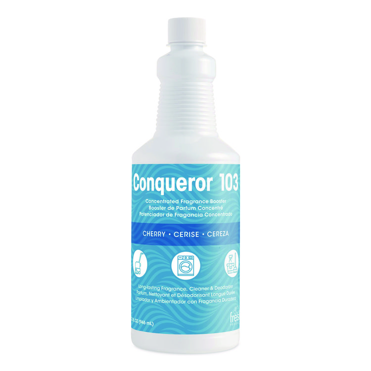 Fresh Products Conqueror 103 Odor Counteractant Concentrate, Cherry, 32 oz Bottle, 12/Carton (FRS1232WBCH)