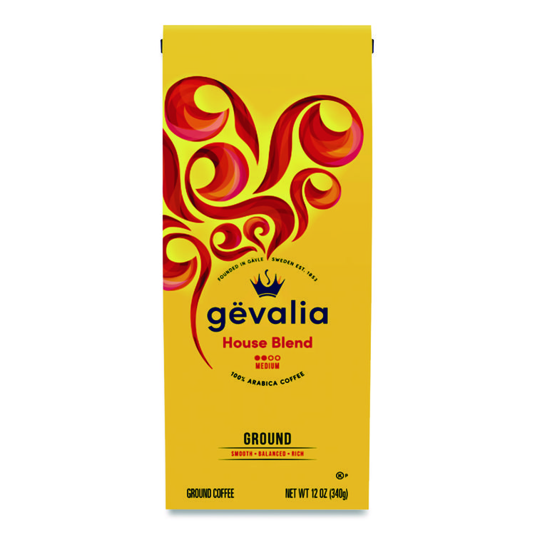 Gevalia Coffee, House Blend, Ground, 12 oz Bag (GEVGEN04358)