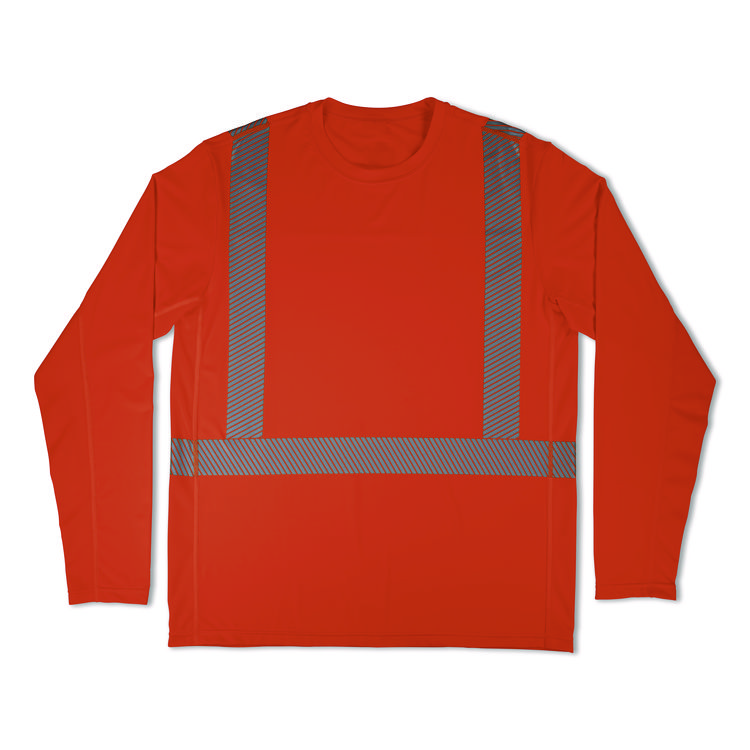 ergodyne Chill-Its 6688 Type R Class 2 Cooling Hi-Vis Sun Shirt with UV Protection, Small, Orange (EGO12230)