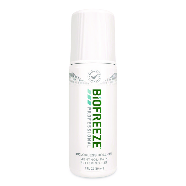 BIOFREEZE Professional Colorless Roll-On Topical Analgesic Pain Reliever, 3 oz Roll-On (BIF420412)