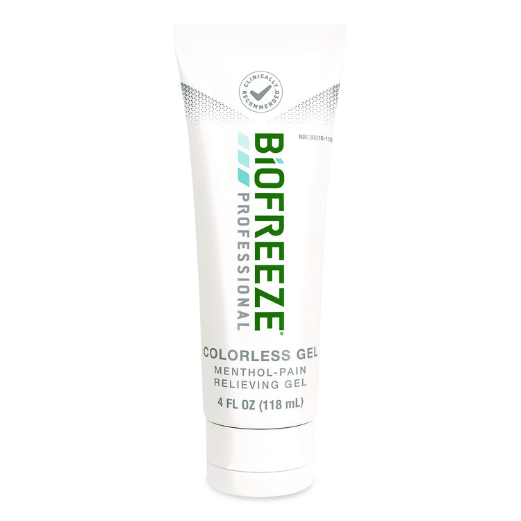BIOFREEZE Professional Colorless Topical Analgesic Pain Reliever Gel, 4 oz Tube (BIF420413)